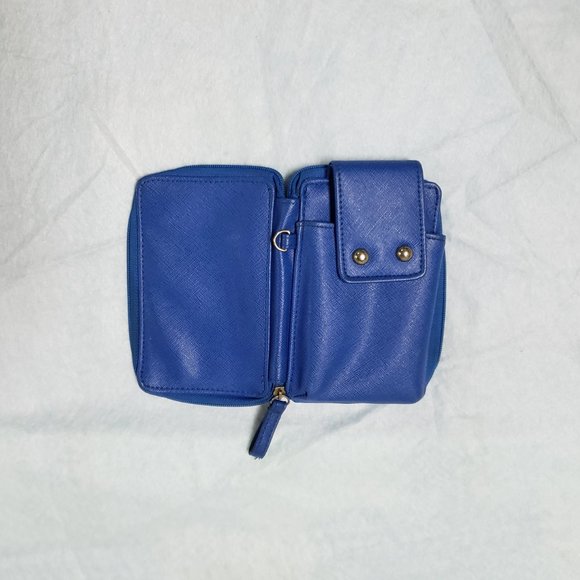 Billfold Card Slot Hand Palm Size Small Zip Close PVC Vinyl Clutch Wallet Purse - Picture 3 of 15